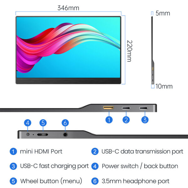 15 inch touch monitor